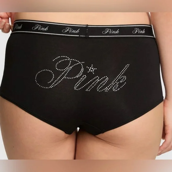 PINK VS LOGO COTTON BOYSHORT PANTY - Picture 2 of 7